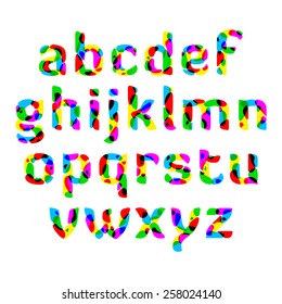 Bright alphabet. Vector.