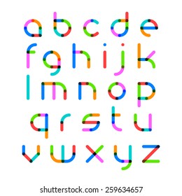 Bright alphabet. Vector.