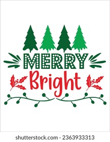  Bright AndJoyful svg, Merry and Bright svg, Winter Design , Holiday svg, Christmas T-Shirt Design,Design Bundle,Typography Design,christmas svg, Cut Files  