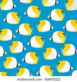 Bright angelfish pattern in vector format.