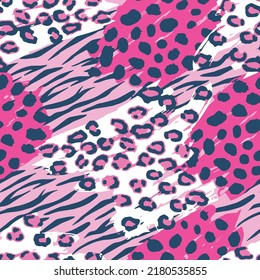 bright animal skin, leopard print seamless pattern. Vector 