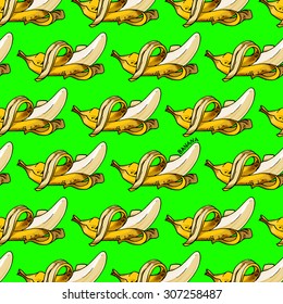 Bright appetizing texture yellow banana, diet, print advertising shop, a cafe, a healthy lifestyle