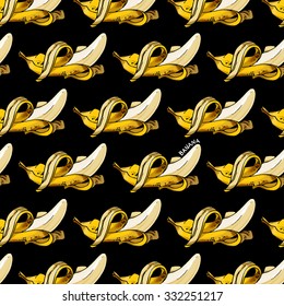 Bright appetizing texture yellow banana, diet, print advertising shop, a cafe, a healthy lifestyle