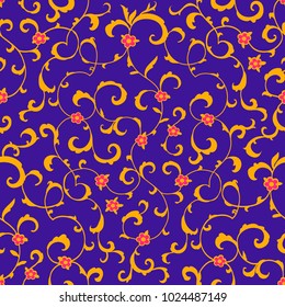 Bright or arabic floral pattern in Victorian style. Ornaments for Card for cafe, shop, print, banner, wedding invitation, book cover, certificate. Save the date. India Dubai turkish Islam