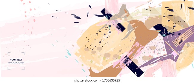 Bright art painting abstract summer backgrounds colorful holiday vector Illustration graphic design poster

