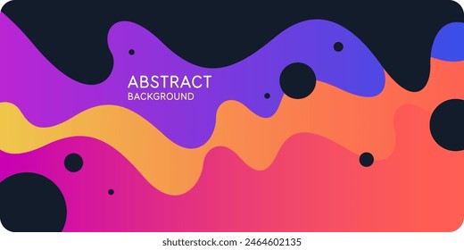 Bright attractive abstract background with graphic elements. A composition of shapes and color spots. A blank for creativity.