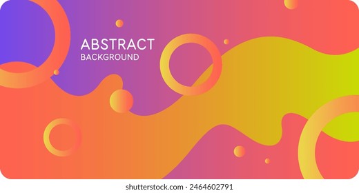 Bright attractive abstract background with graphic elements. A composition of shapes and color spots. A blank for creativity.