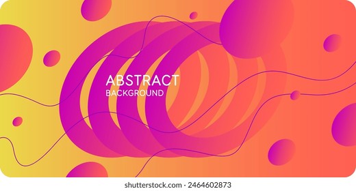 Bright attractive abstract background with graphic elements. A composition of shapes and color spots. A blank for creativity.