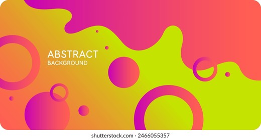 Bright attractive abstract background with graphic elements. A composition of shapes and color spots. A blank for creativity.