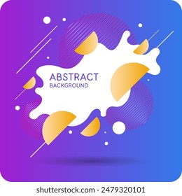 Bright attractive abstract background with graphic elements. A composition of shapes and color spots. A blank for creativity.