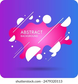 Bright attractive abstract background with graphic elements. A composition of shapes and color spots. A blank for creativity.