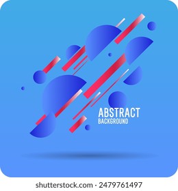 Bright attractive abstract background with graphic elements. A composition of shapes and color spots. A blank for creativity.