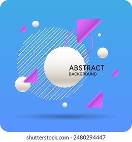 Bright attractive abstract background with graphic elements. A composition of shapes and color spots. A blank for creativity.
