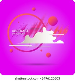 Bright attractive abstract background with graphic elements. A composition of shapes and color spots. A blank for creativity.