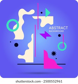 Fondo abstracto atractivo brillante con Elementos gráficos. Una composicion de Formas. Un espacio en blanco para la creatividad.