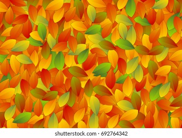 Bright autumn leaves abstract background. Vector design