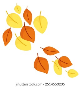 Bright autumn leaves are falling