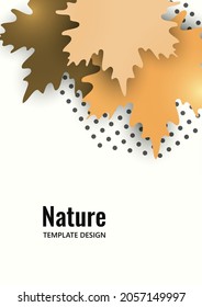 Bright autumn maple leaves on a white background. Creative design. Vector illustration.