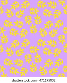 Bright autumn seamless pattern with colorful leaves, print for fabric, wallpaper, curtains, posters. Vector EPS 8