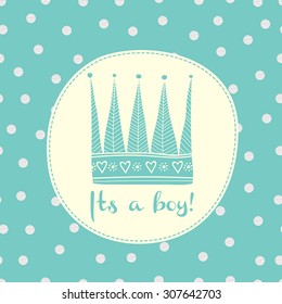 Bright baby boy arrival card shower invitation