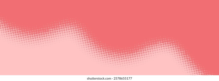 Bright baby pink pop art retro background with halftone in comics style vector illustration eps10