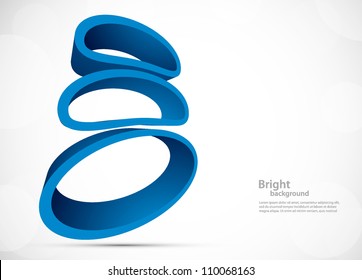 Bright background with abstract blue geometric elements