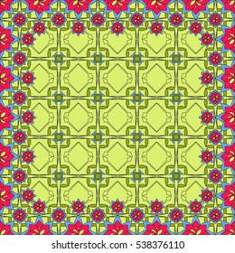 Bright background with abstract flower. Vector illustration. For template card holiday, wallpaper, invitation