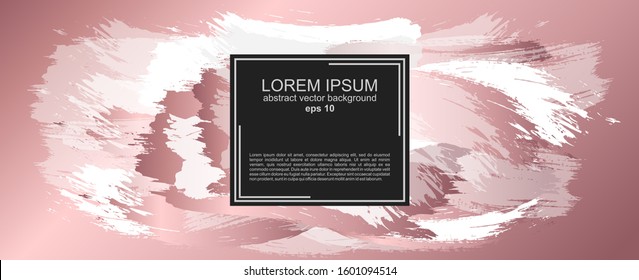 Bright background. Abstract luxury brush strokes with frame. vector texture