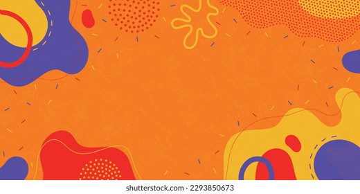 Bright background. Abstract shapes, bright colors. Minimalist pattern background.