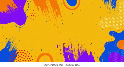 Fondo brillante. Formas abstractas, colores brillantes. Fondo de patrón minimalista.