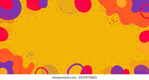 Bright background. Abstract shapes, bright colors. Minimalist pattern background.
