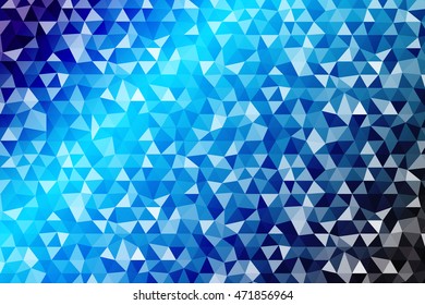 Bright background aqua color greeting cards, New Year banners content. Crystals of polygonal elements. Vector illustration. For the design of websites, presentations, printing.
