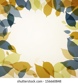Bright background with autumn leaves. Vector illustration for your design greeting card