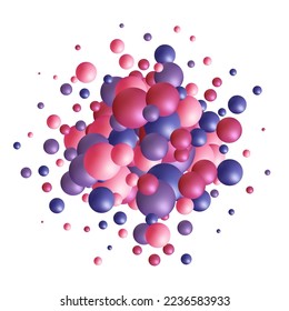 Bright background with balloons. Festive layout. Vector pattern.
