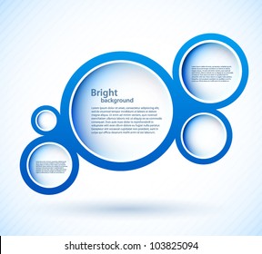 Bright background with blue circles and lights