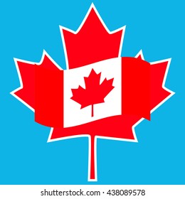 bright background for Canada Day. Vector illustration. Template for greeting card backgrounds. For design, design, advertising banners
