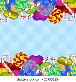 Bright background with candies