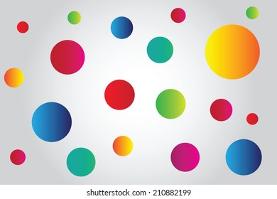 Bright background with circles - vector