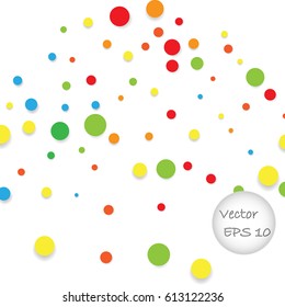 Bright background with circles - vector