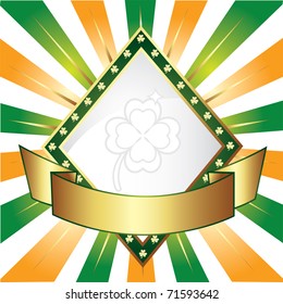 Bright background in the color of the Irish flag