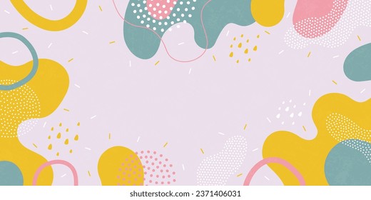 Fondo brillante. Diseño de presentación de plantillas de ondas de color con línea de color y puntos.