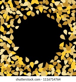 Bright background with colored petals. Simple gentle template for the card, invitation, printing. Fashionable decoration with beautiful petals.