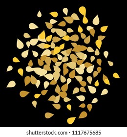Bright background with colored petals. Simple gentle template for the card, invitation, printing. Fashionable decoration with beautiful petals.