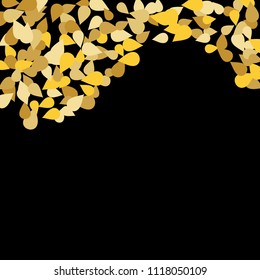 Bright background with colored petals. Simple gentle template for the card, invitation, printing. Fashionable decoration with beautiful petals.