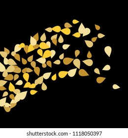Bright background with colored petals. Simple gentle template for the card, invitation, printing. Fashionable decoration with beautiful petals.