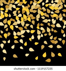Bright background with colored petals. Simple gentle template for the card, invitation, printing. Fashionable decoration with beautiful petals.