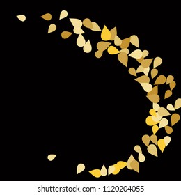 Bright background with colored petals. Simple gentle template for the card, invitation, printing. Fashionable decoration with beautiful petals.