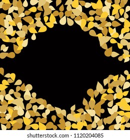 Bright background with colored petals. Simple gentle template for the card, invitation, printing. Fashionable decoration with beautiful petals.