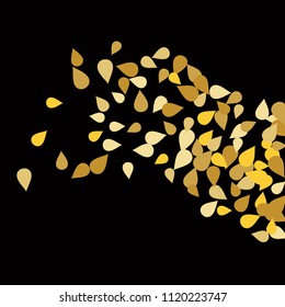 Bright background with colored petals. Simple gentle template for the card, invitation, printing. Fashionable decoration with beautiful petals.