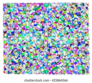 Bright background of colorful circles. Vector illustration.